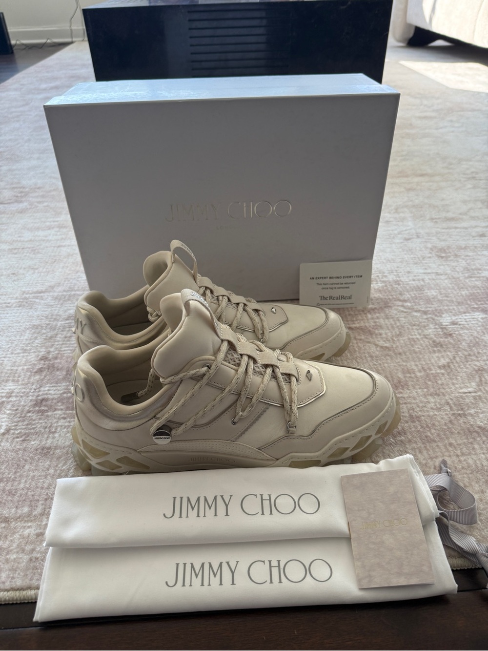 Jimmy Choo Diamond Latte W Box & Dust Bag Size 10 (43)